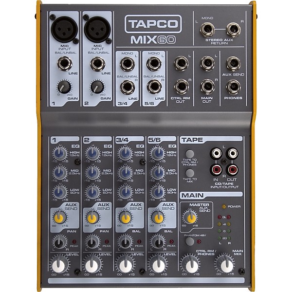 Restock Tapco Mix.60 Compact Mixer | Guitar Center