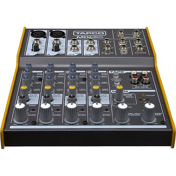 TAPCO MIX60 6チャンネルアナログミキサー Tapco Mix60 Mixer - Evolution Music