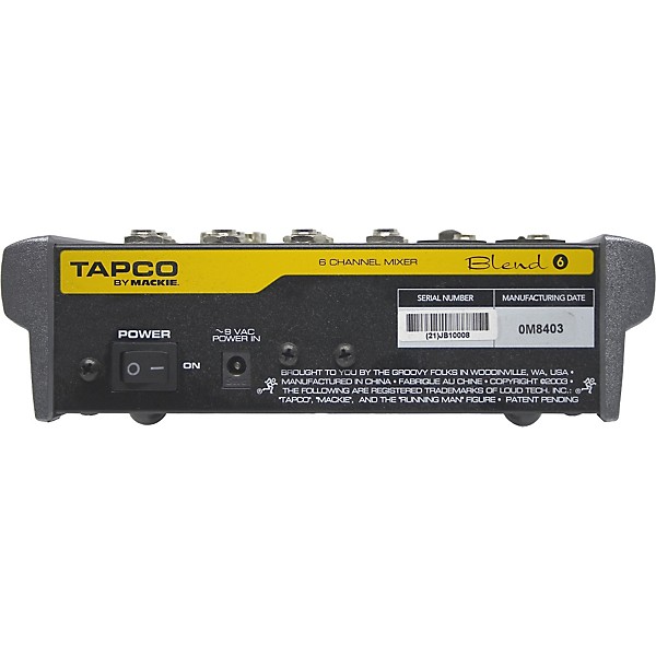 Restock Tapco Blend 6 Compact Mixer | Guitar Center