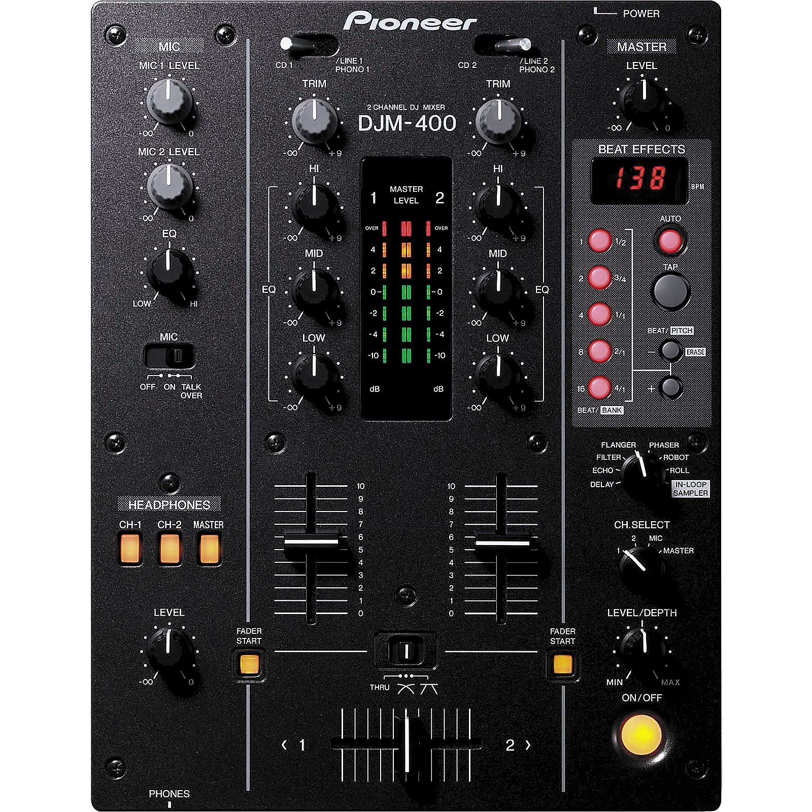 Open Box Pioneer DJ DJM-400 Professional DJ Mixer Level 1 | Guitar