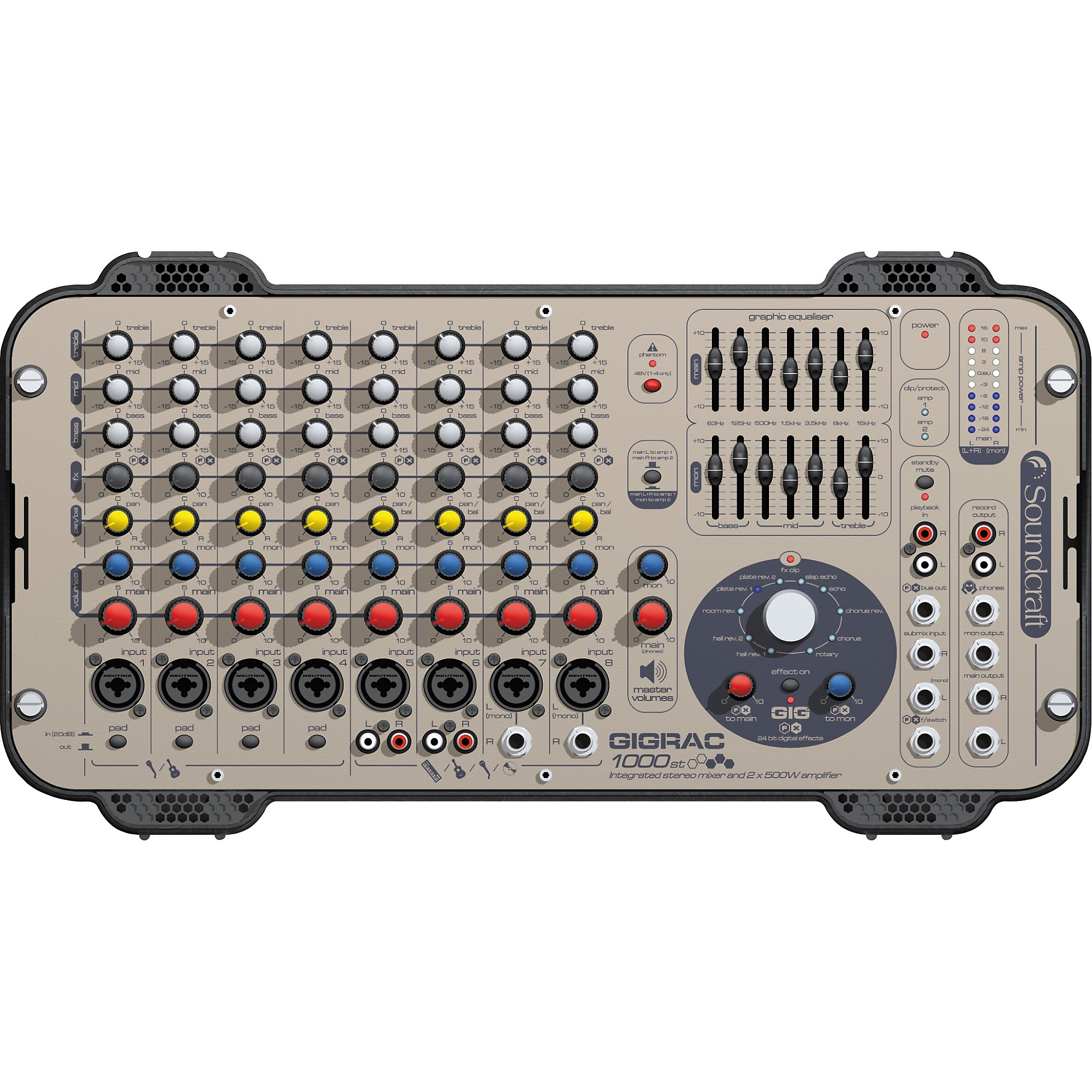 Open Box Soundcraft GigRac 1000st Powered Mixer | Guitar Center