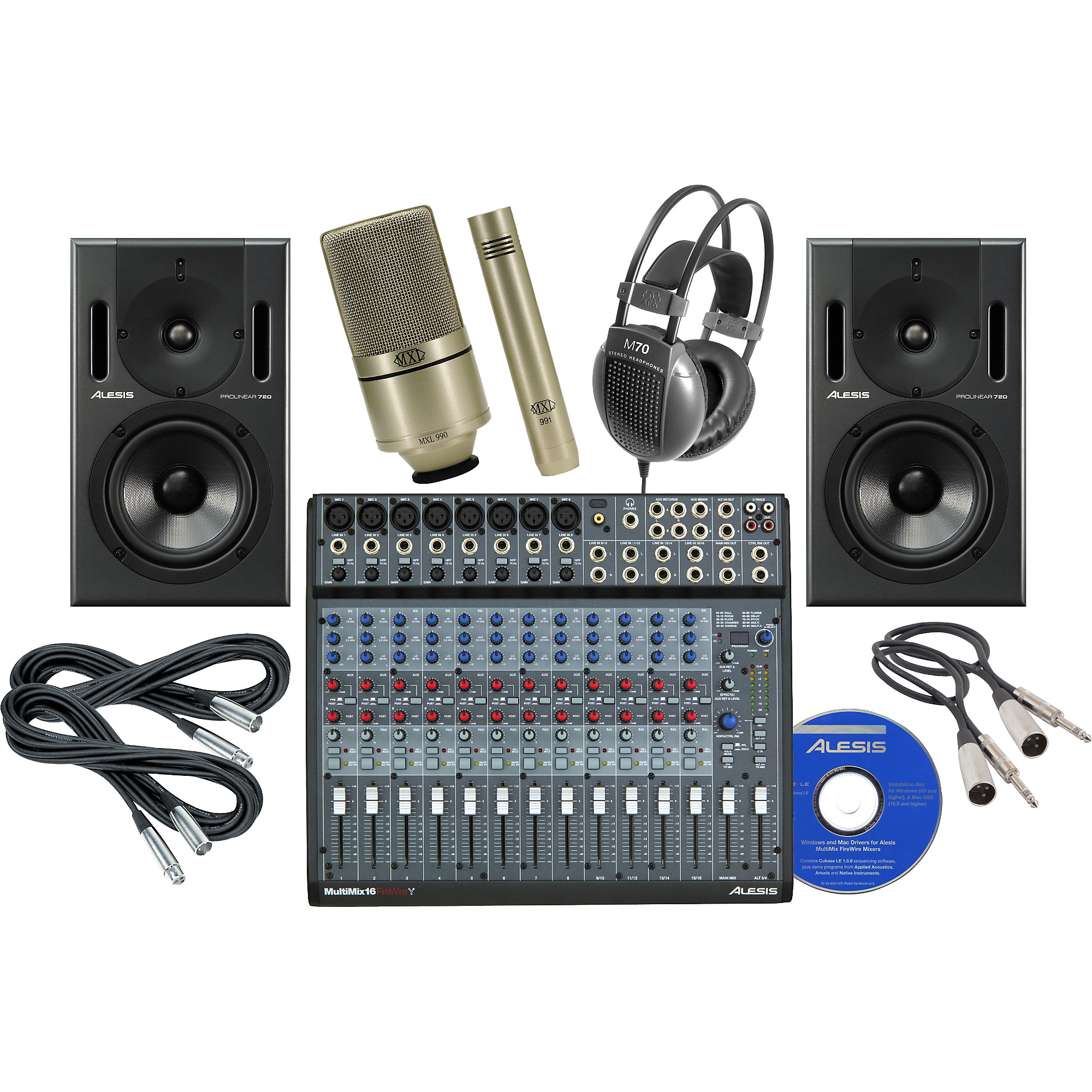 Alesis Multimix 16 Firewire Studio Recording Bundle | Guitar Center