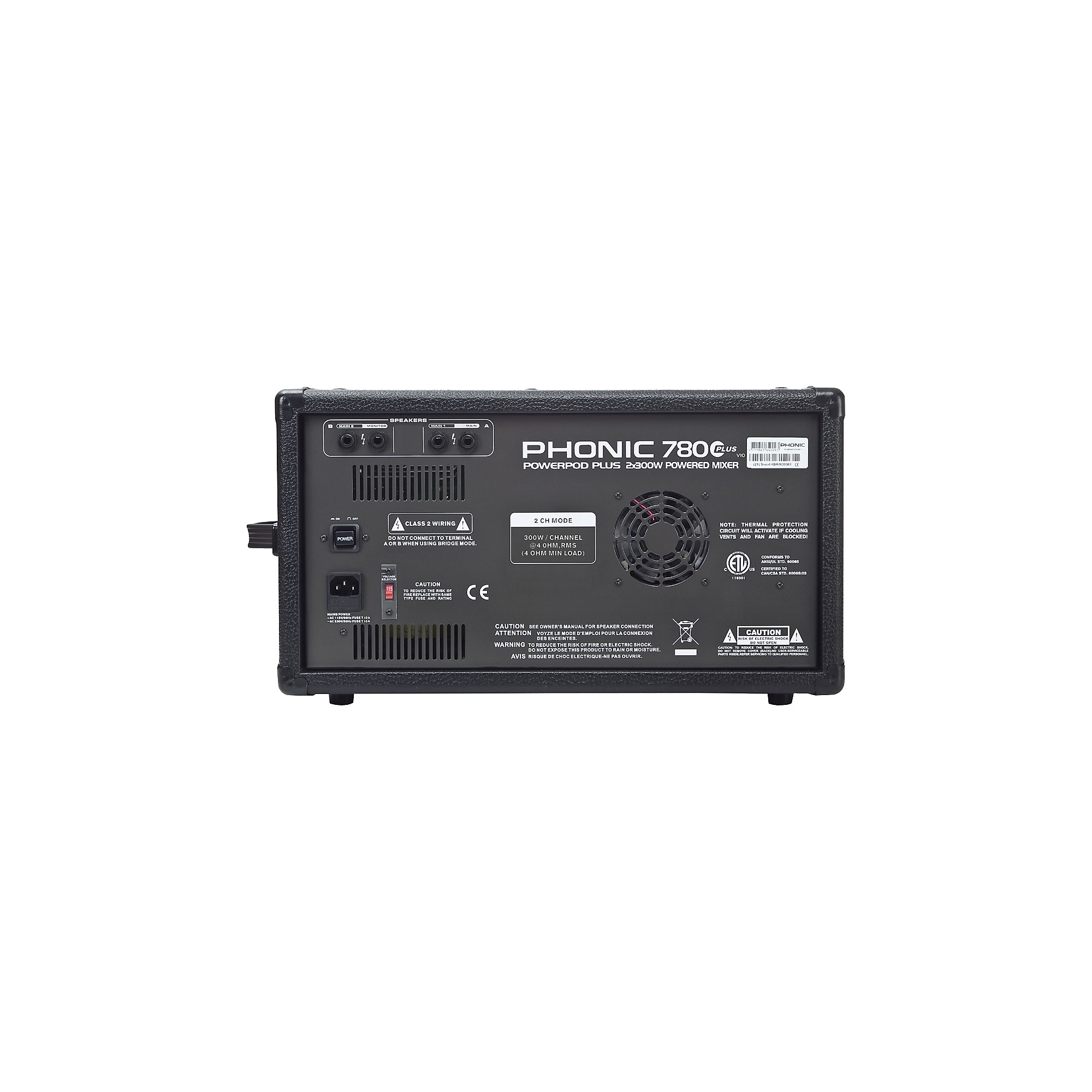 7ch パワードミキサー Phonic powerpod 780 plus Restock Phonic Powerpod 780 Plus 2X300W 7-Channel Powered