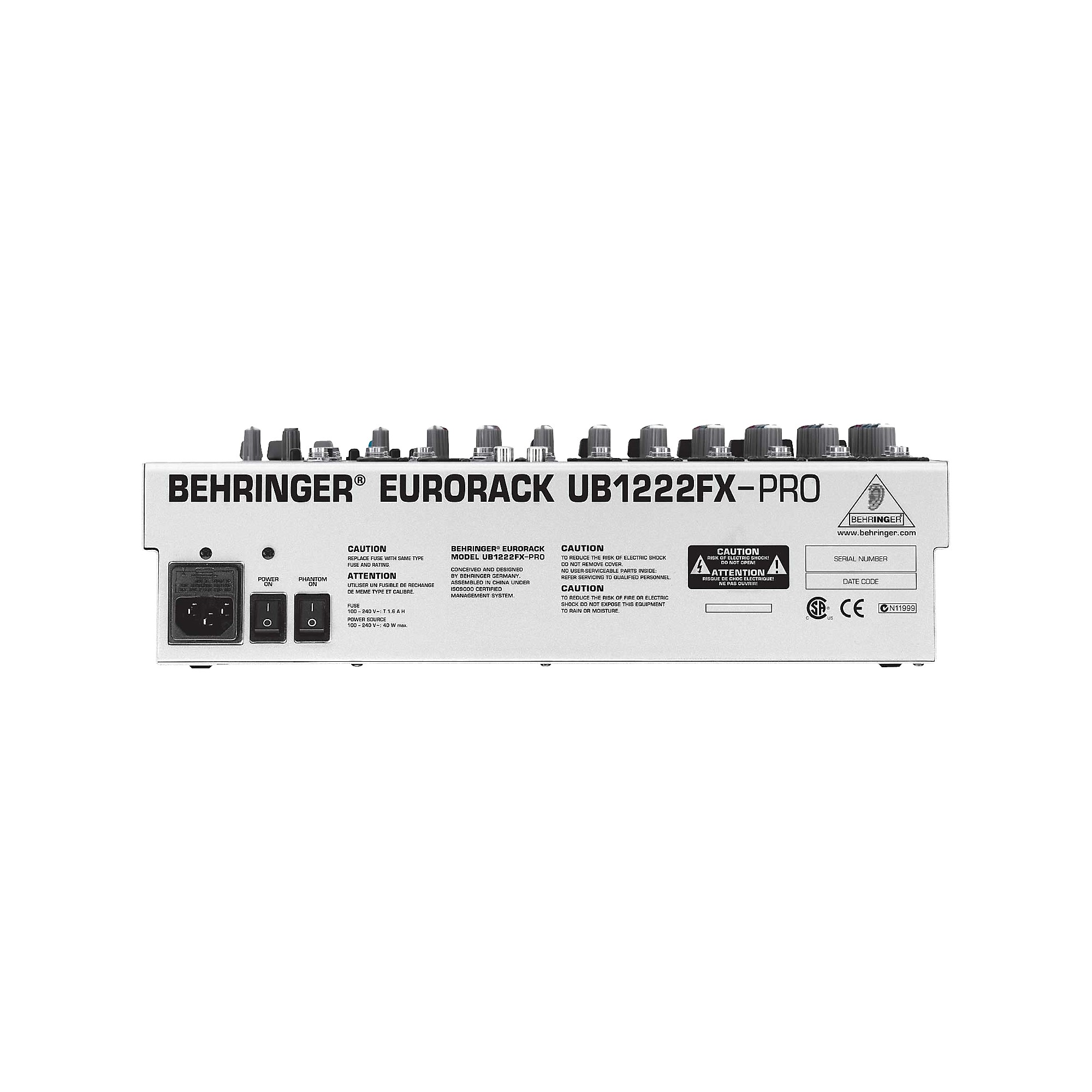 Open Box Behringer Eurorack UB1222FX-PRO Mixer 190839076212