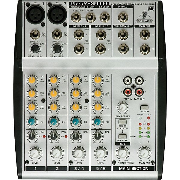 美品/BEHRINGER EURORACK UB802 ミキサー Restock Behringer Eurorack UB802 Mixer | Guitar Center