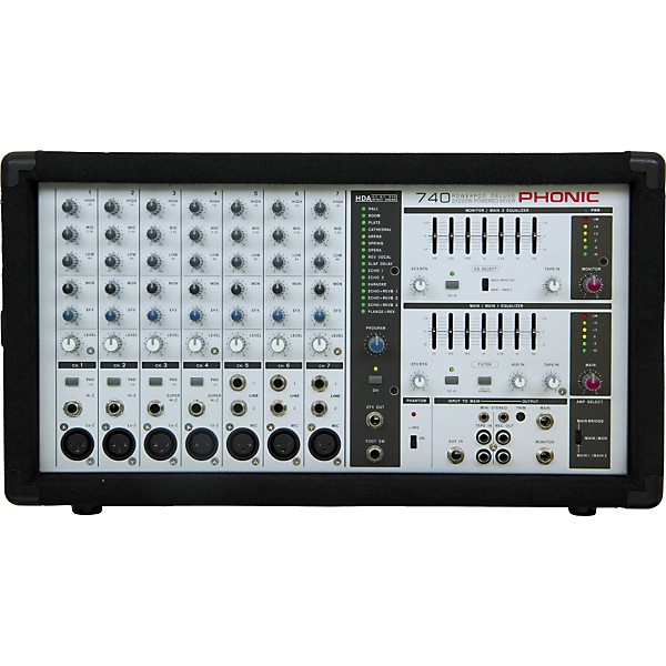 Phonic Powerpod 740 Deluxe Powered Mixer | Guitar Center Phonic Powerpod 740 Deluxe Powered Mixer | Guitar Center
