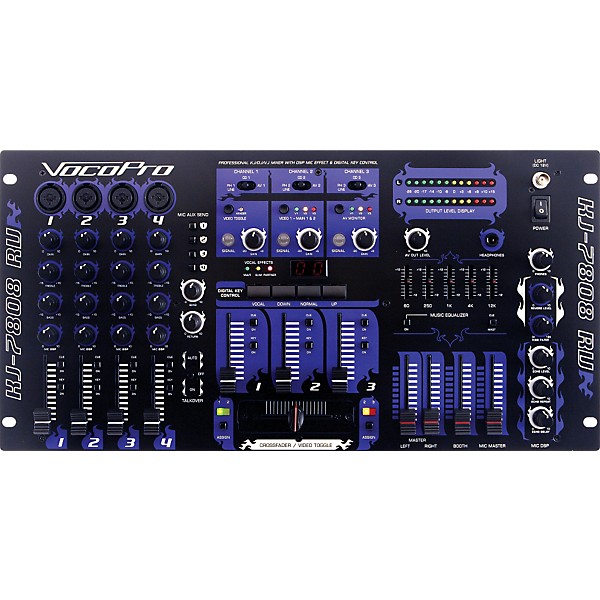 Open Box VocoPro KJ-7808RV Pro DJ and Karaoke Mixer Level 1