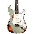 Fender Custom Shop 65 Stratocaster Super Heavy Relic Electric Guitar Super Faded Aged Firemist Silver over 3-Color Sunburst
