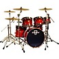 Ludwig Epic 6-Piece Power Shell Pack with Vintage Bronze Rims & Lugs Deep Red Fade thumbnail