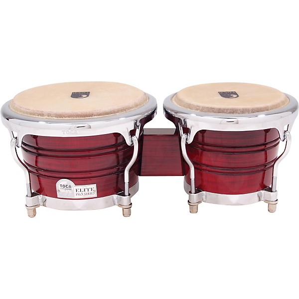 Toca Elite Pro Wood Bongos Crimson Maple Fade