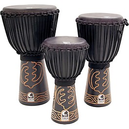 Open Box Toca Synergy Black Mamba Djembe with Bag and Djembe Hat Level 1 12 in.