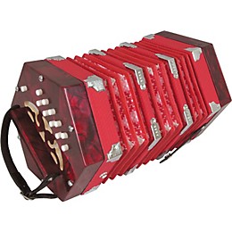 Open Box Musician's Gear 20-Button Concertina Level 2 Red 888365516073