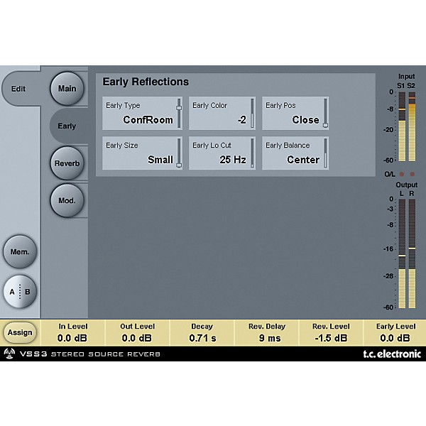 TC Electronic VSS3 TDM Stereo Source Reverb Plug-In