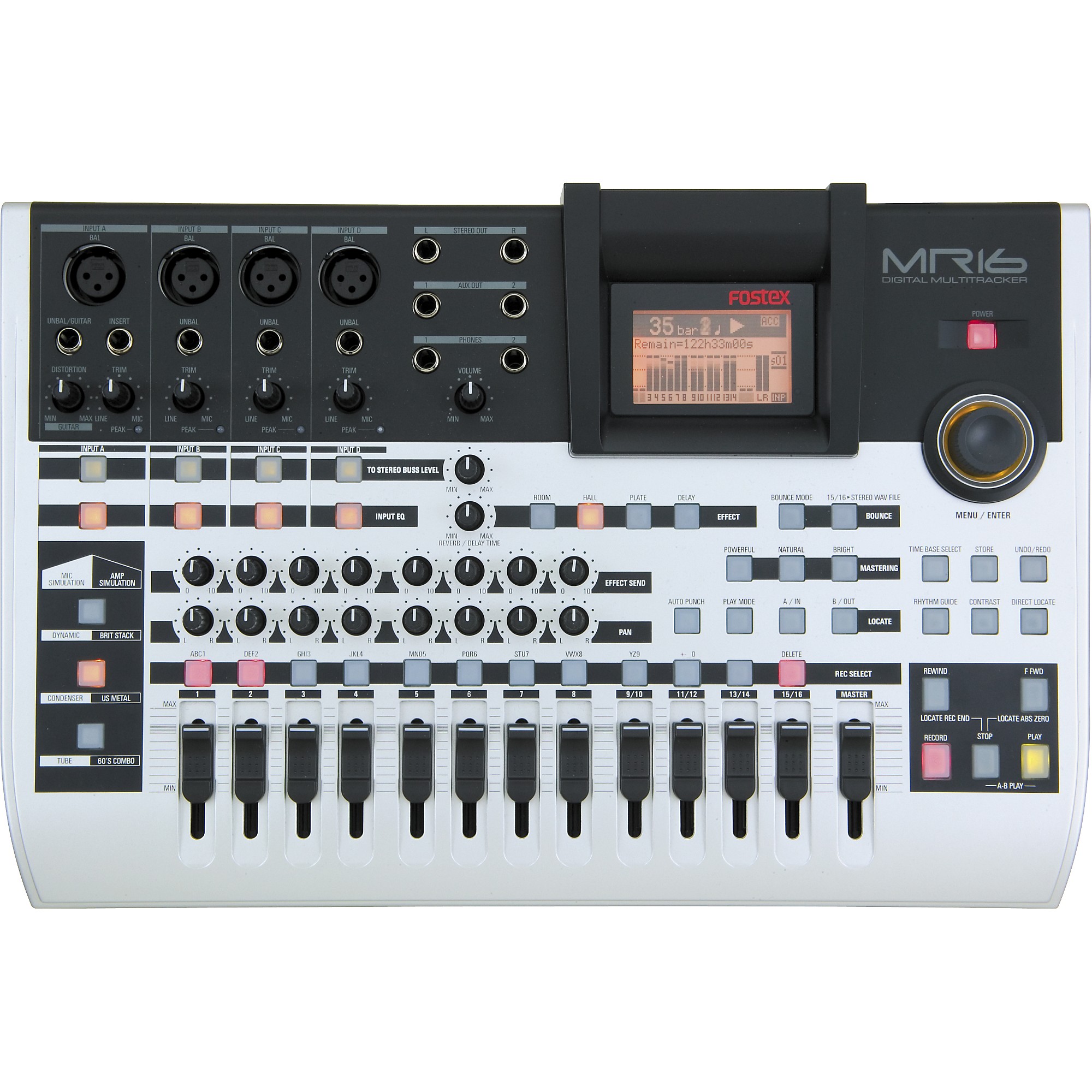 MR10 新品MA-1 AHDM FOSTEX NON-PADDED XL Fostex MR-16HD/CD Digital Recorder with CD Burner Silver | Guitar