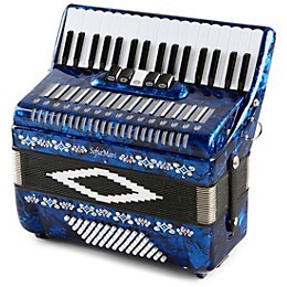 Open Box SofiaMari SM 3472 34 Piano 72 Bass Button Accordion Level 2 Dark Blue Pearl 197881114879