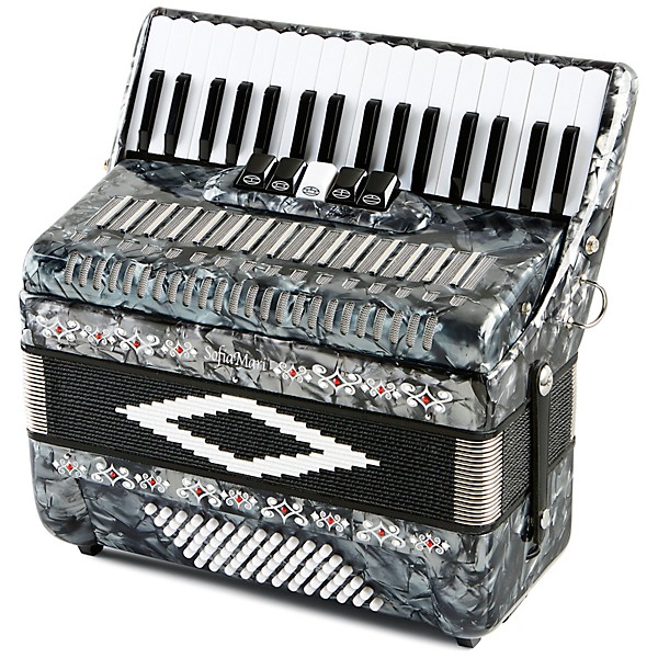 Open Box SofiaMari SM 3472 34 Piano 72 Bass Button Accordion Level 2 Pearl Gray 194744141591