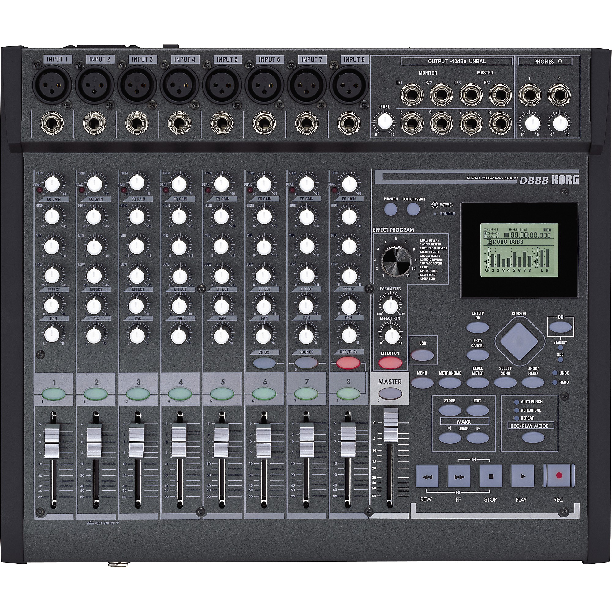 KORG 8トラックMTR D888 KORG D888 Digital Recording Studio Multi Track Recorder MTR