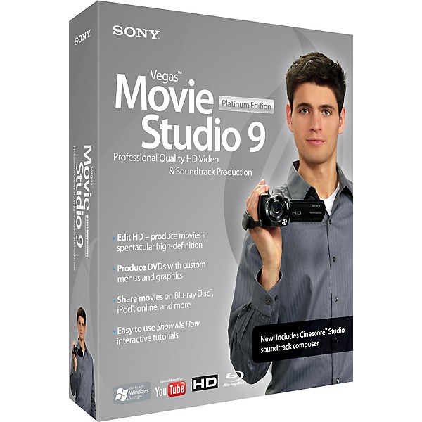 Sony Vegas Movie Studio 9 Platinum Edition | Guitar Center