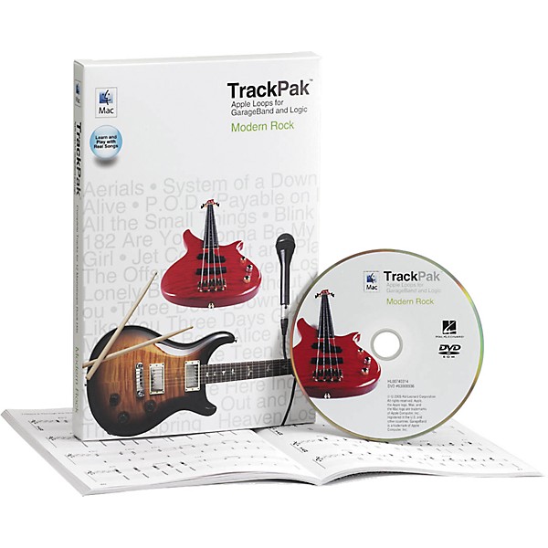 Hal Leonard GarageBand Modern Rock TrackPak (Book/DVD ROM)