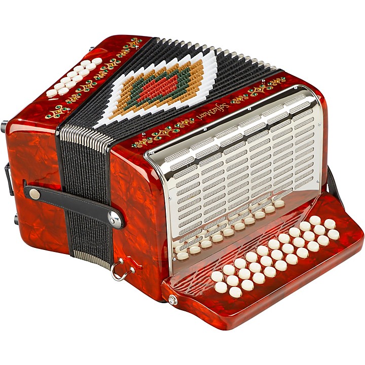 SofiaMari SM-3112 31-Button 12 Bass Accordion GCF Red Pearl