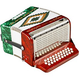 Blemished SofiaMari SM-3112 31-Button 12 Bass Accordion GCF Level 2 Red and Green Pearl 197881193393