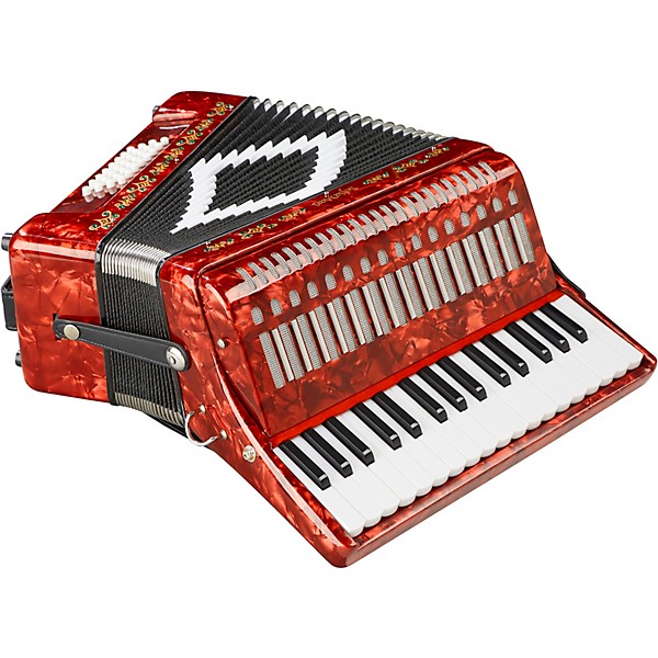 Open Box SofiaMari SM-3232 32 Piano 32 Bass Accordion Level 2 Red Pearl 194744874895