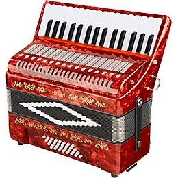 Open Box SofiaMari SM-3232 32 Piano 32 Bass Accordion Level 2 Red Pearl 888366006870