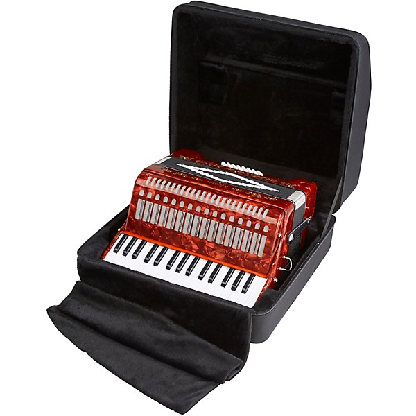 Open Box SofiaMari SM-3232 32 Piano 32 Bass Accordion Level 2 Red Pearl 194744050497