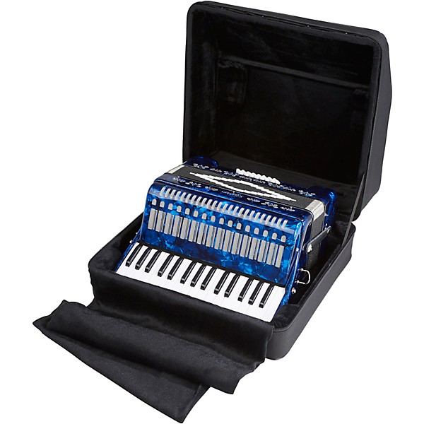 Open Box SofiaMari SM-3232 32 Piano 32 Bass Accordion Level 2 Dark Blue Pearl 888366029336