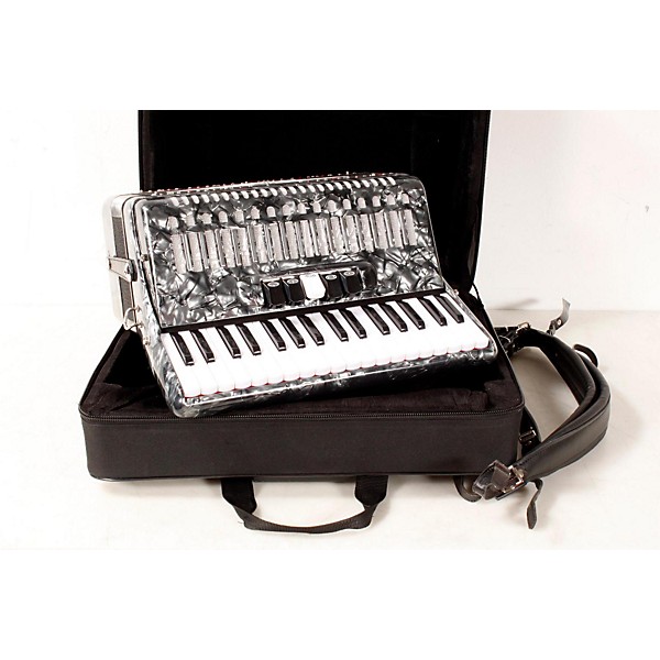 Open Box SofiaMari SM-3448 34 Piano 48-Bass Accordion Level 1 Gray Pearl