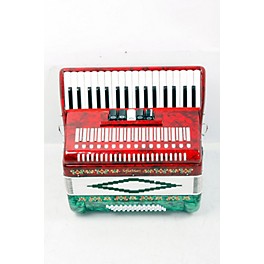 null SofiaMari SM-3448 34 Piano 48-Bass Accordion Level 3 Red and Green Pearl 888365489940