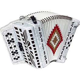 Open Box SofiaMari NSM-3412 34-Button 12-Bass Accordion GCF Level 1 White Pearl