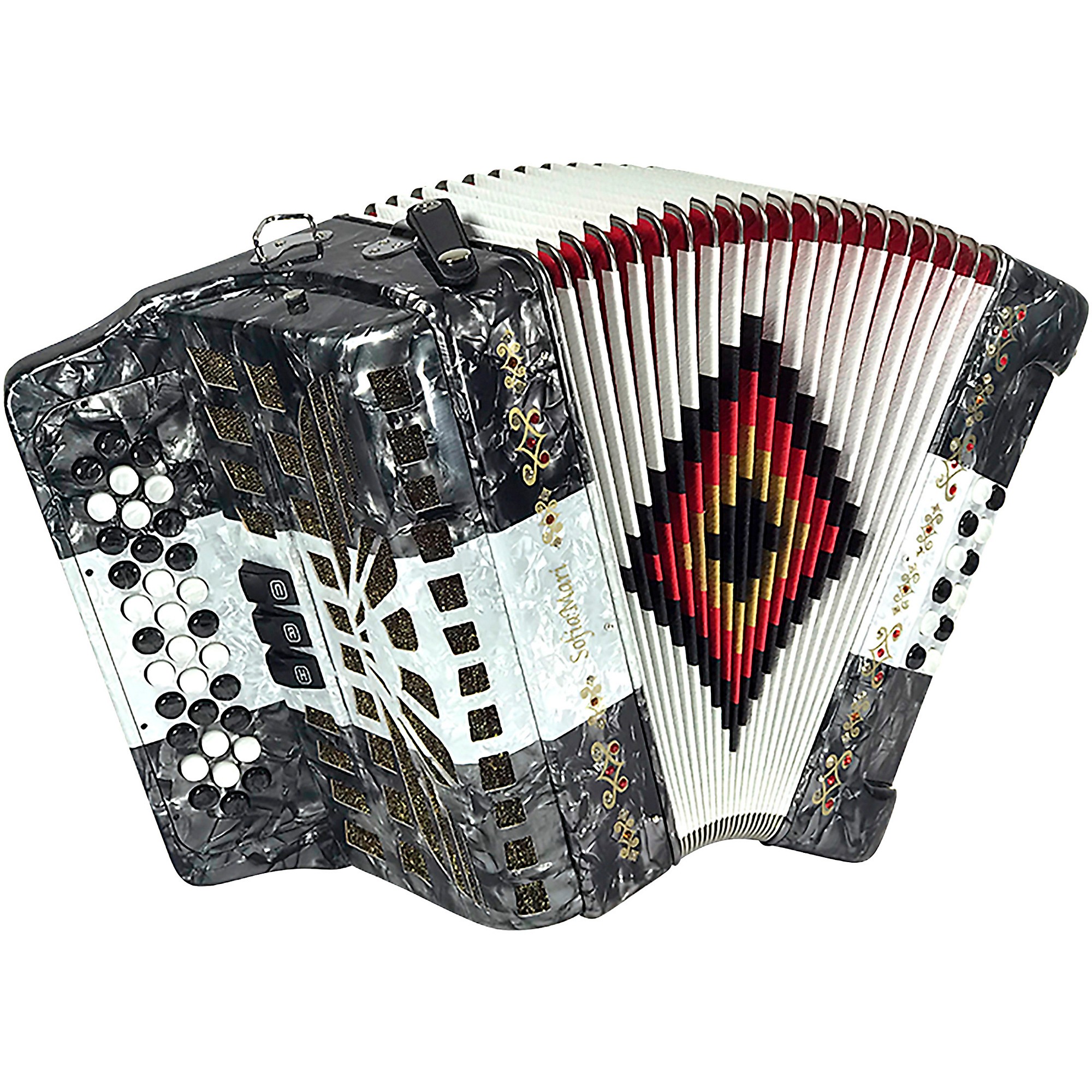 SofiaMari SM3232 Accordion Package: 32 Key, 32 Bass Togo
