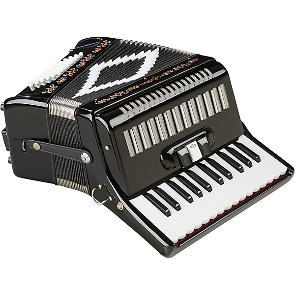 Open Box SofiaMari SM-2648, 26 Piano 48 Bass Accordion Level 1 Black Pearl