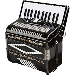 Open Box SofiaMari SM-2648, 26 Piano 48 Bass Accordion Level 2 Black Pearl 194744634703