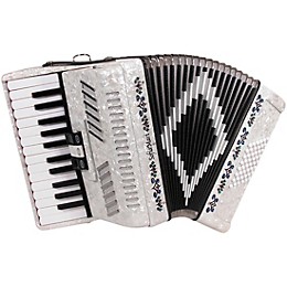 Open Box SofiaMari SM-2648, 26 Piano 48 Bass Accordion Level 2 White Pearl 190839118455