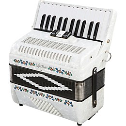 SofiaMari SM-2648, 26 Piano 48 Bass Accordion White Pearl