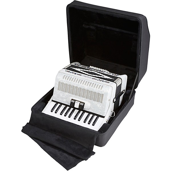 Open Box SofiaMari SM-2648, 26 Piano 48 Bass Accordion Level 2 White Pearl 190839314673