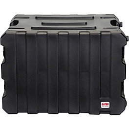 Gator G-Pro Roto Mold Rolling Rack Case Black 8 Space Gator G-Pro Roto Mold Rolling Rack Case Black 8 Space