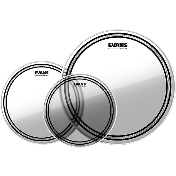 Evans EC2 SST Clear Drum Head Pack Rock - 10/12/16