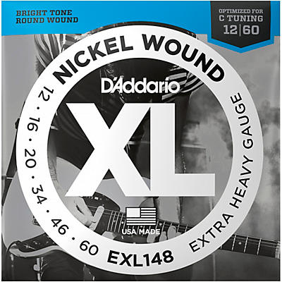 D'addario Exl148 Nickel-Wound, Drop C Tuning Electric Guitar Strings for sale