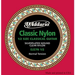 D'Addario EJ27 Nylon Classical Guitar Strings - 1/2 Size