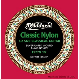 D'Addario EJ27 Nylon Classical Guitar Strings - 1/2 Size