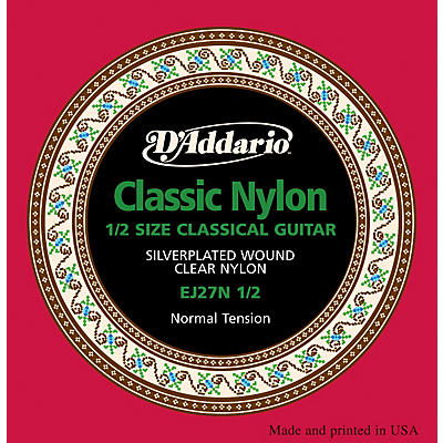 D'addario Ej27 Nylon Classical Guitar Strings 1/2 Size for sale
