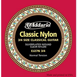 D'Addario EJ27 Nylon Classical Guitar Strings - 3/4 Size