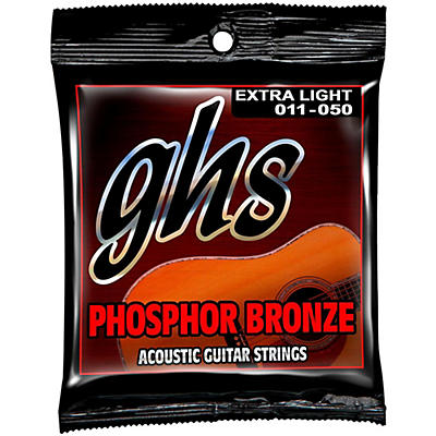 Ghs Phosphor Bronze Acoustic Guitar Strings Extra Light for sale