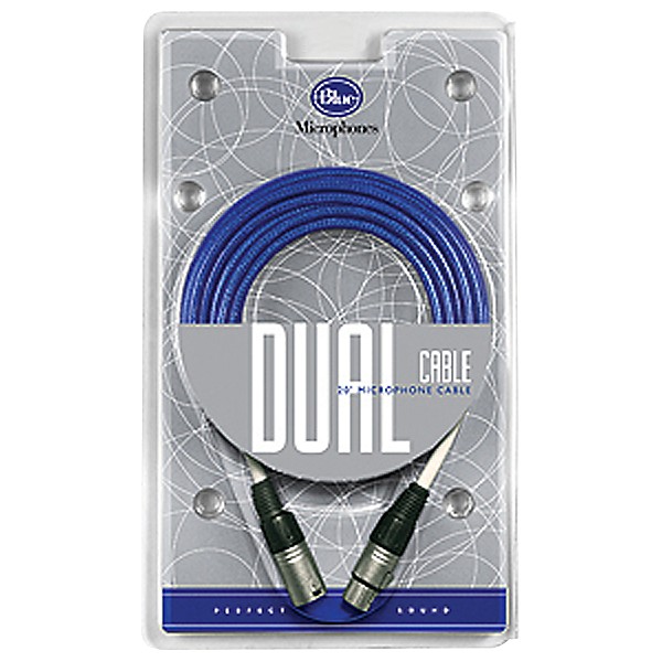 Blue Dual XLR Microphone Cable Blue 20 ft.