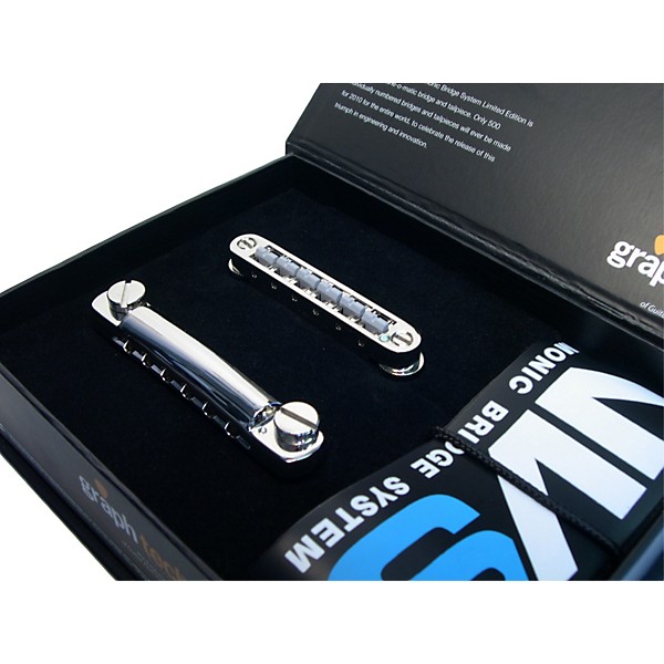 Graph Tech Resomax NVS Harmonic Bridge System LIMITED EDITION for 4mm Posts Chrome
