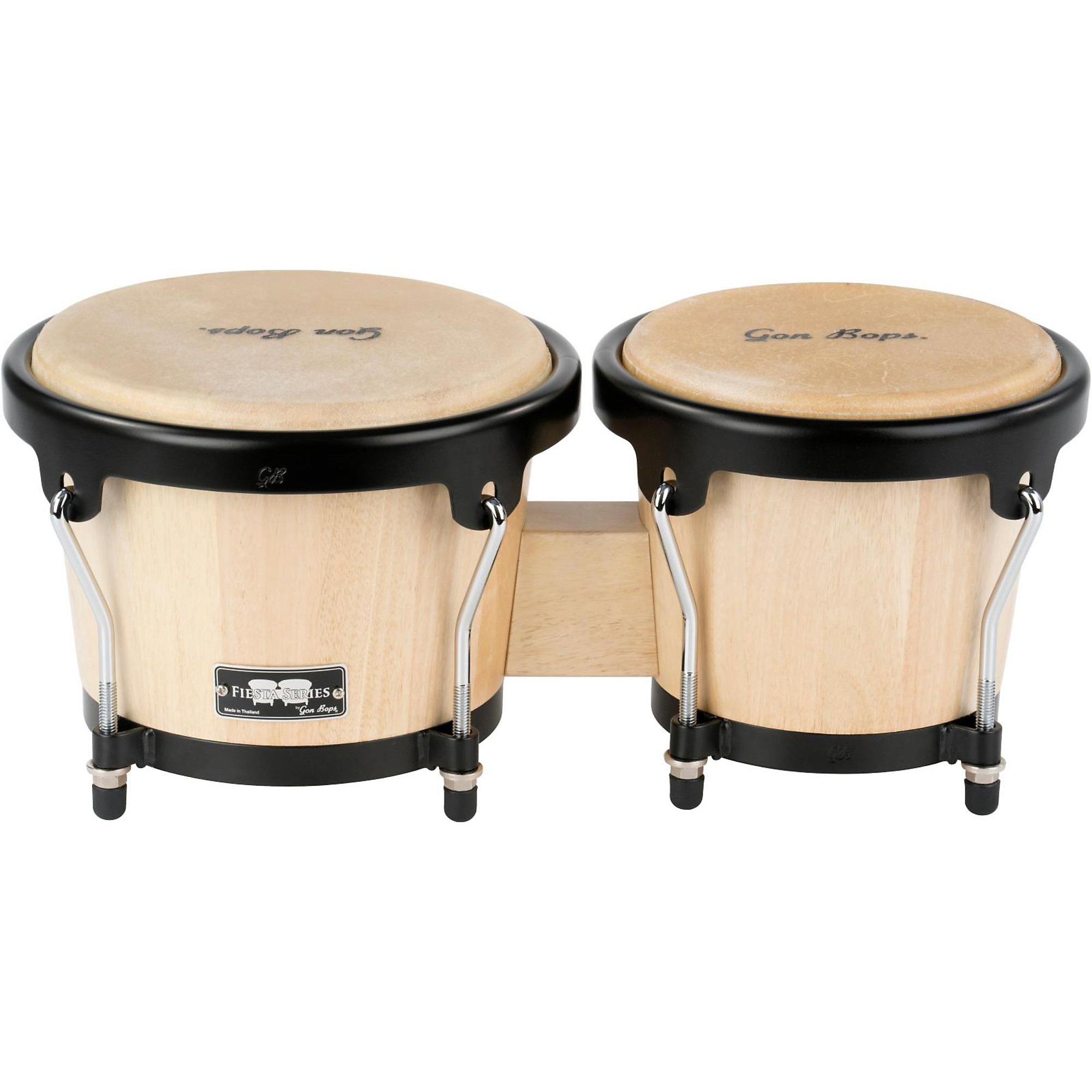 Gon Bops Fiesta Series カホン 黒 Gon Bops Fiesta Bongos Natural / Black Hardware | Guitar Center