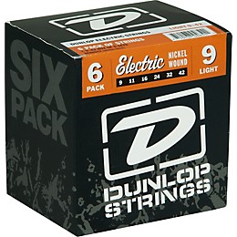 Dunlop Nickel Plated Steel Electric Guitar Strings Light 6-Pack
